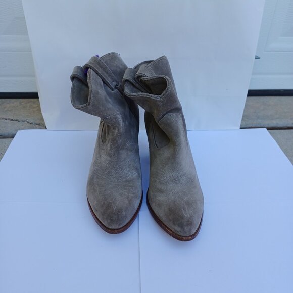 Frye Suede Booties Gray Size 6 - Picture 5 of 14